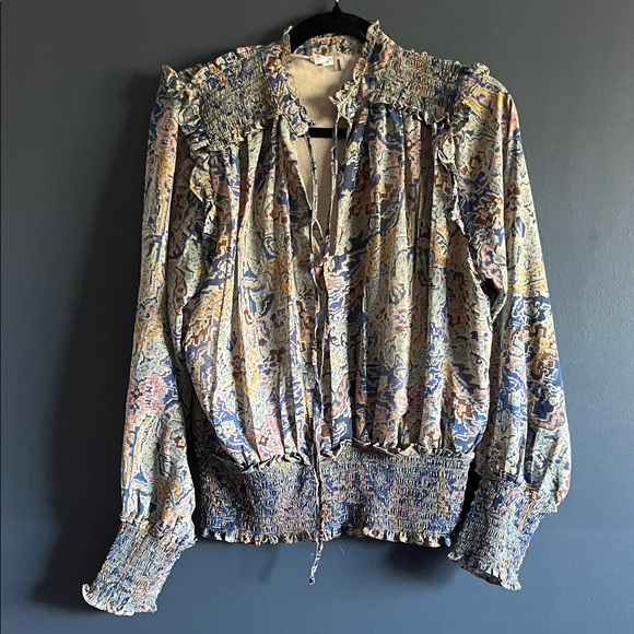 Elan Multicolor Floral Blouse; fits XS/S - Picture 1 of 11